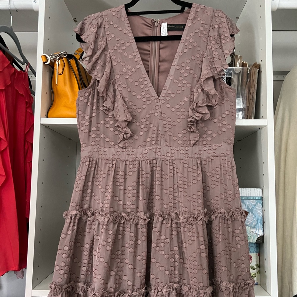House of Harlow 1960 x Revolve Silk V-Neck A-Line Dress Size Large